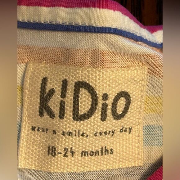 KidIO Sunshine Rainbow Appliqué Striped Dress baby girls 18-24 months NWT - Picture 8 of 16